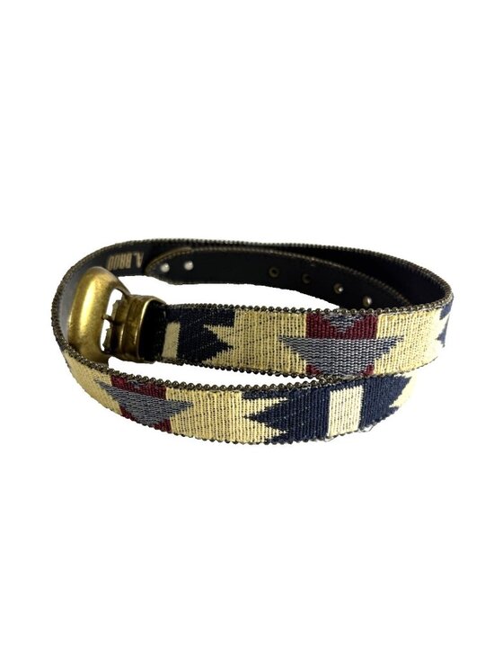 Vintage 90s Western Country Leather Geometric Navajo Belt Womens 1XL main image 6